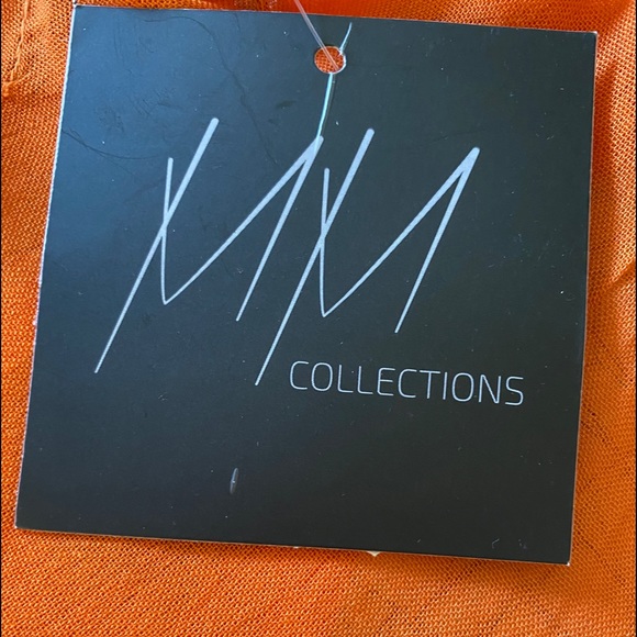 😳SALE😳 MM Collection Women’s Dress Orange 🍊 Print Rayon - Picture 6 of 6